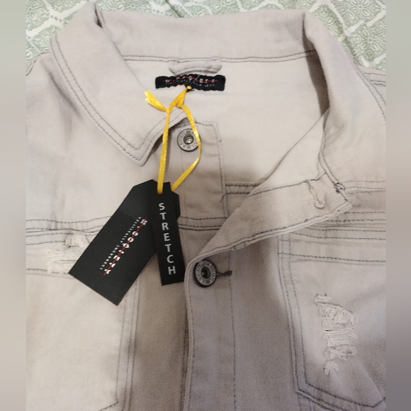 M Society 2XL Bone Jean Jacket - Picture 2 of 3